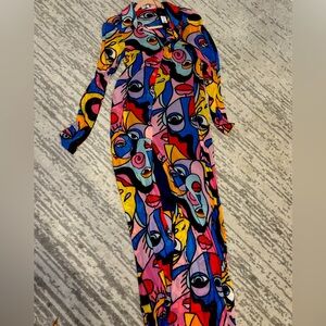 Fashion Nova Alia Mesh Portrait Maxi Dress